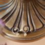 Round Gold Rutilated Quartz Twisted Hoop Earrings, thumbnail 4 of 12