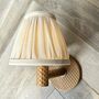 Linen Gathered Lampshade, Gimbal Fitting, thumbnail 2 of 4