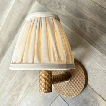 Linen Gathered Lampshade, Gimbal Fitting, 2 of 4