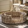 Hove Luxury Hand Woven Rattan Pet Bed, thumbnail 5 of 9