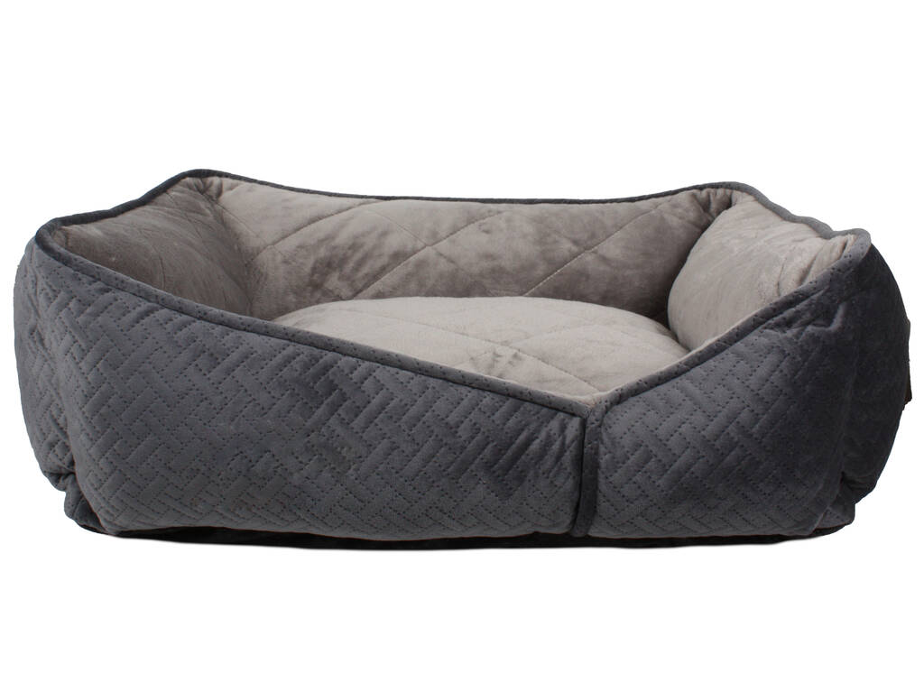 Geometric Comfort Neutral Pet Sofa Bed Large, 1 of 2