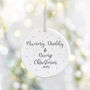Personalised Mummy, Daddy And Bump Christmas Decoration, thumbnail 2 of 8