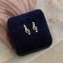 Sterling Silver Music Note Earrings, thumbnail 3 of 8