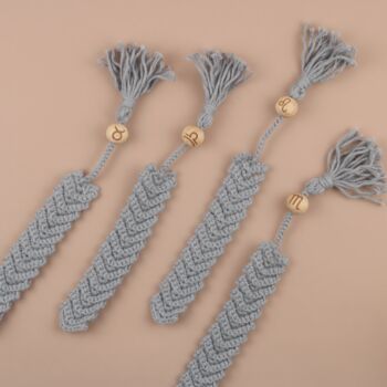 Personalised Crochet Bookmark With Zodiac Sign, 3 of 3