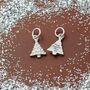 Personalised Christmas Tree Solid Silver Charm, thumbnail 2 of 8