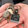 Personalised Baby Ultrasound Leather And Metal Keyring, thumbnail 3 of 3