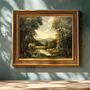 Vintage Countryside Landscape Art Print | English Rural Wall Art | Home Decor, thumbnail 1 of 10