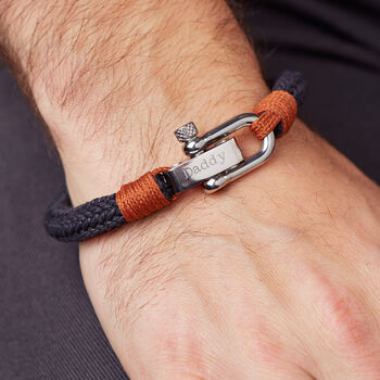 Men's Personalised Shackle Bracelet, 2 of 7