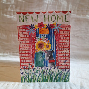 New Home Sighthound Greeting Card, 3 of 4