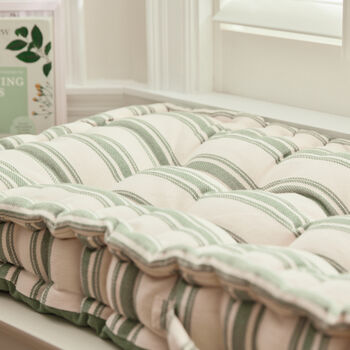 Greenfield Striped Cotton Bench Cushion, 6 of 6
