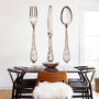 Antique Cutlery Fabric Wall Stickers, thumbnail 1 of 5
