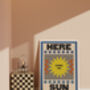 Retro Vintage Here Comes The Sun Wall Print, thumbnail 7 of 7
