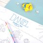 Mermaid Personalised Party Colour Me In Place Mats, thumbnail 8 of 8