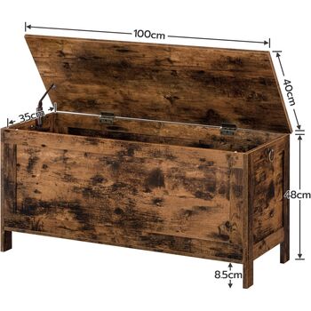 Large Storage Chest Trunk Wooden Storage Box With Lid, 9 of 11