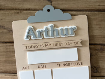 Personalised First And Last Day Of School Sign Memory Board, 7 of 9