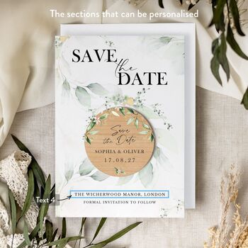 Botanical Save The Dates Magnet Wedding Cards, 10 of 10