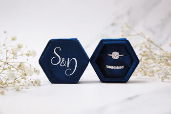 Personalised Wedding Ring Box With Initials, 4 of 11