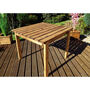 Small Wooden Garden Square Table, thumbnail 2 of 3