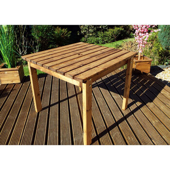 Small Wooden Garden Square Table, 2 of 3