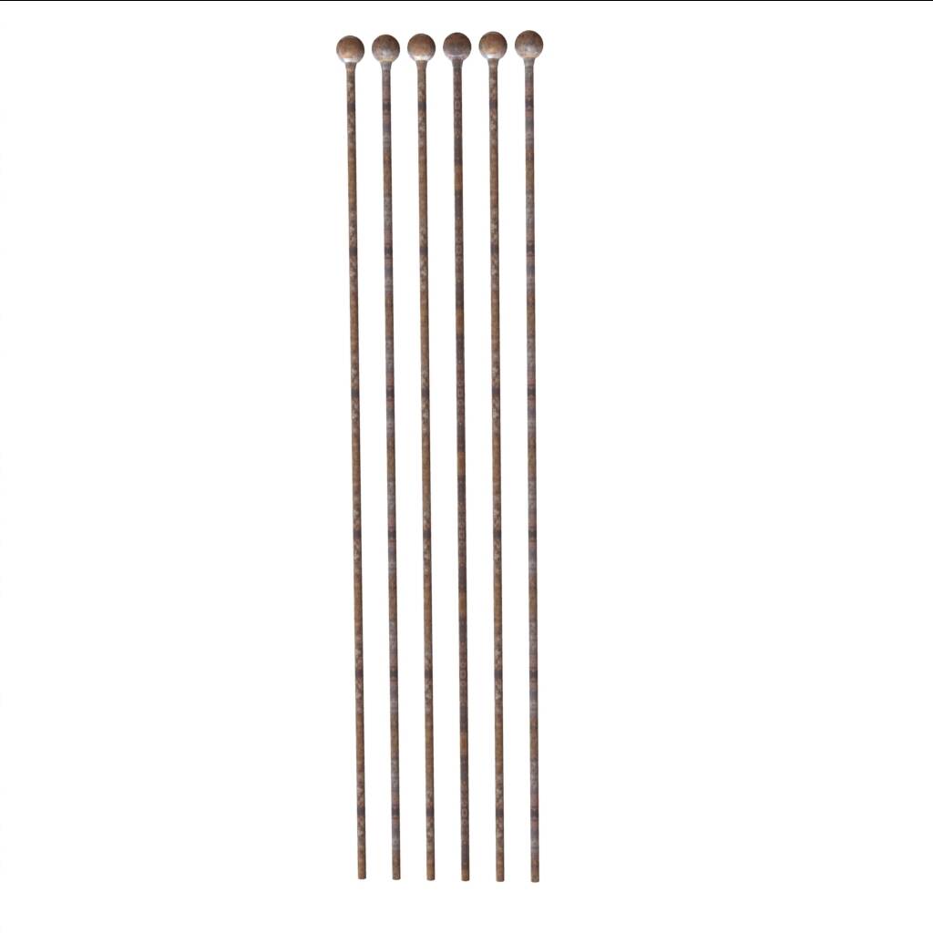 12mm Steel Garden Stakes Set Of Six By Muntons Traditional Plant