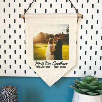 Wedding Or Anniversary Personalised Photo Gift Banner, 8 of 11