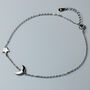 Sterling Silver Moon And Star Anklet, thumbnail 2 of 5