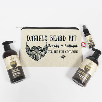 Gentleman's Personalised Beard Grooming Kit, 2 of 3