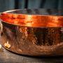 Solid Copper Pedicure Bowl With Removable Footrest, Hammered Copper 350 Mm Diameter, thumbnail 2 of 5