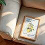 French Fruit Market Art Print Poster, France, Fruit, Lemon, Hand Drawn, thumbnail 2 of 5
