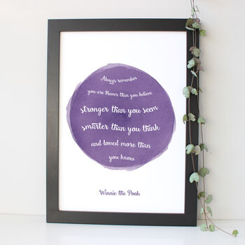 'Winnie The Pooh' Watercolour Quote Print, 2 of 10