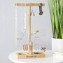 Personalised Earring Stand In Light Oak And Acrylic, thumbnail 6 of 11