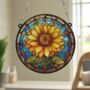 Sunflower Stained Glass Effect Suncatcher, thumbnail 3 of 6