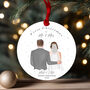 Personalised First Christmas As Mr And Mrs Bauble – Newlywed Wedding Ornament, thumbnail 1 of 6