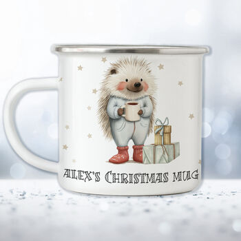 Hedgehog Christmas Mug, 3 of 6