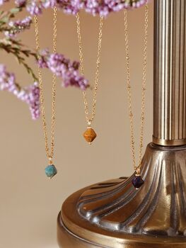 Aurora Rhombus Ocean Agate Necklace, 9 of 12