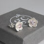 Silver Birthstone Blossom Stud Earrings, thumbnail 8 of 10