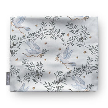 Luxury Heavy Linen Feel Tablecloth Christmas Doves Of Peace, 2 of 6