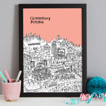 Personalised Glastonbury Festival Print, 5 of 9