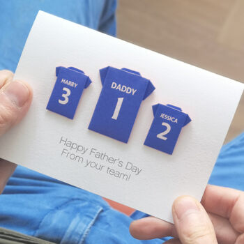 Personalised Football Team Shirts Card, 3 of 6
