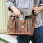 Personalised Handmade Buffalo Leather Briefcase, thumbnail 2 of 10