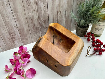 Hand Carved Driftwood Single Wine Bottle Holder Gift, 4 of 9