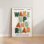 Wake Up And Read Colourful Retro Wall Art Print, thumbnail 2 of 10