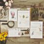 Botany Wildflower Vintage Wedding Stationery, thumbnail 1 of 10