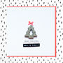 Merry Christmas Silver Glitter Tree Card, thumbnail 1 of 2