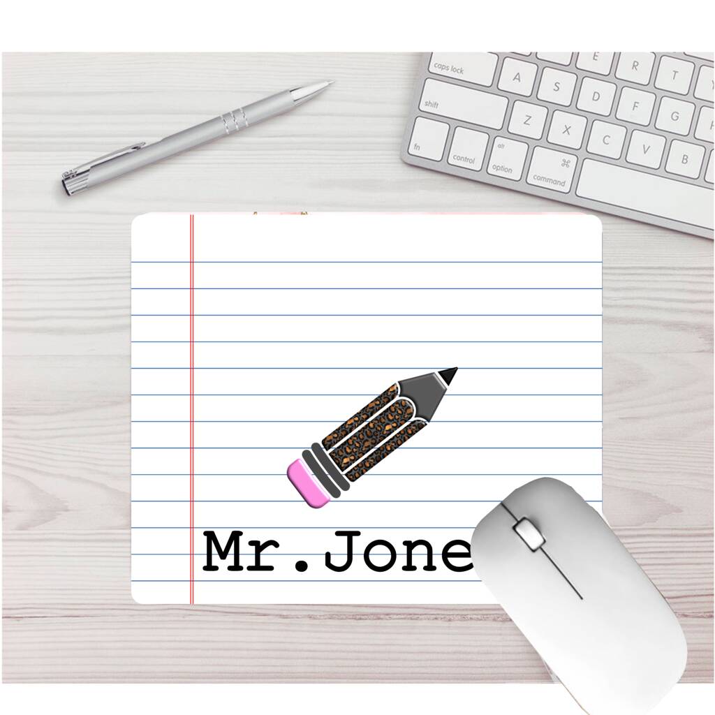Personalised Teacher's Gift , Pencil Mouse Mat, 1 of 2