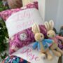 Pink Woodland Creatures Name Cushion, thumbnail 4 of 6