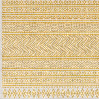 Indoor And Outdoor Boho Saffron Beige Rug, 5 of 9