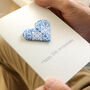 Personalised 20th China Anniversary Origami Heart Card, thumbnail 1 of 6