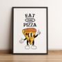 Eat More Pizza Retro Print, thumbnail 5 of 6