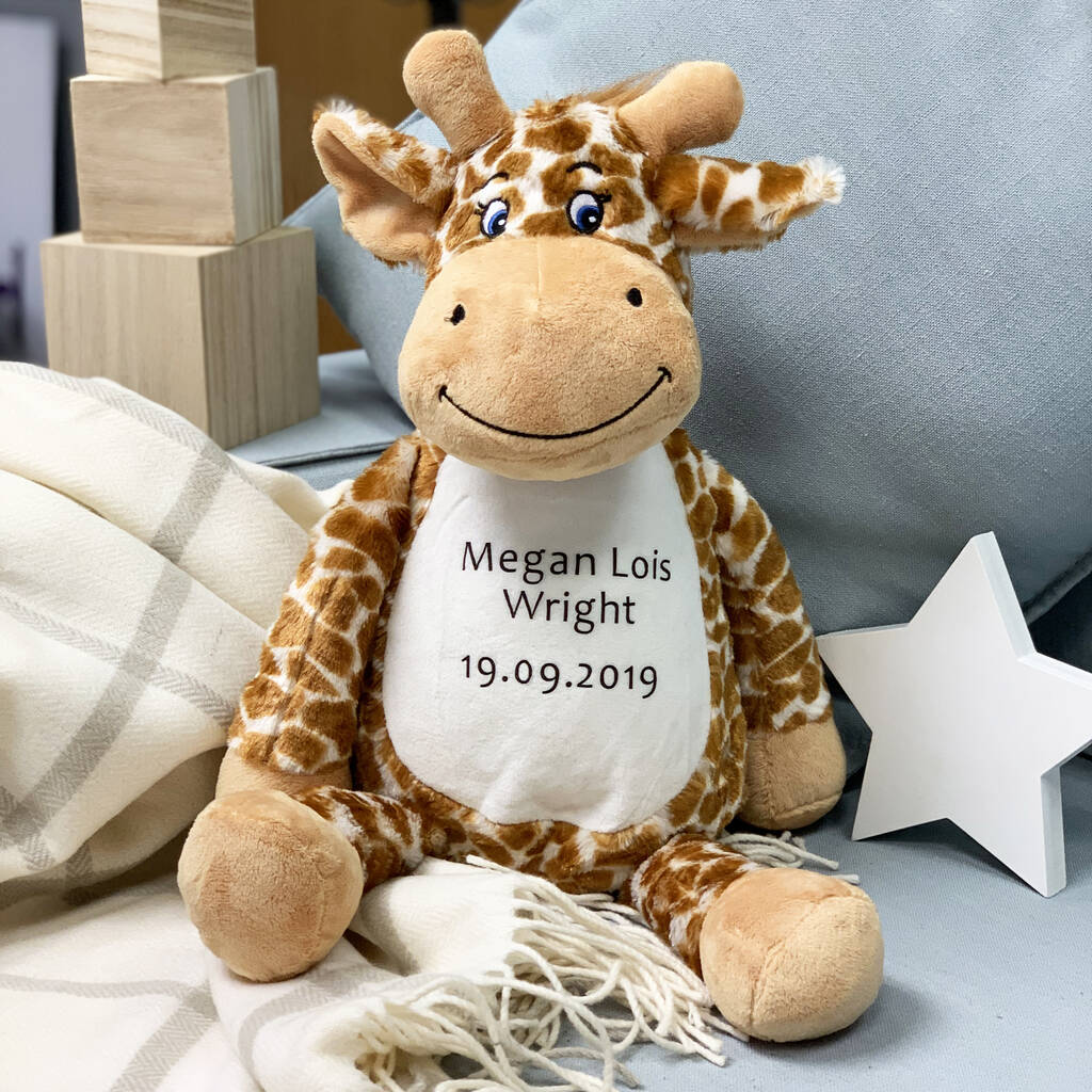 personalised giraffe teddy